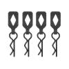 RC Car Repair Kit for Arrma for Kraton for Axial for SCX10 for Traxxas for Trx4 for Tamiya 1/8 1/10 4Pcs Body Clip Retainer Shell Fixed Buckle Lock RC Car Upgrade Parts(Black) view 1