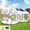 13FT-Single Layer Inflatable Bubble House Dome for Kids Clear PVC Balloon House with Tunnel 750W Air Blower and 600W Air Pump Perfect for Parties Yard Decoration and Outdoor Fun view 1