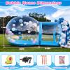 10FT-Single Layer Inflatable Bubble House Dome for Kids Clear PVC Balloon House with Tunnel 750W Air Blower and 600W Air Pump Perfect for Parties Yard Decoration and Outdoor Fun view 4
