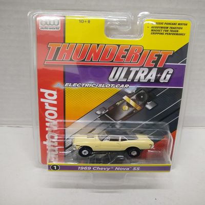 Auto World SC411-1A 1969 Nova SS HO Scale Electric Slot Car - Yellow