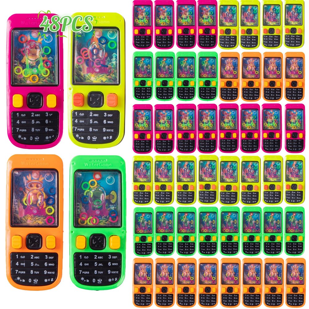 Desyeryamimi 48 Pack Handheld Water Ring Toss Games for Kids Party Favors, Goodie Bags Stuffers, Birthday Return Gifts, Classroom Treasure Box Prizes Bulk, Halloween/Christmas Pinata Filler Toys