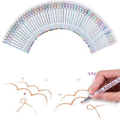 3d Acrylic Gel Pens, 2025 New 3d Acrylic Pen 1.0, Acrylics Paint Markers Glitter Gel Pens Stick For Coloring (48 Colors)