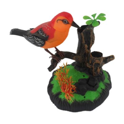 Menolana Electronic Bird Toy Realistic Kids Birthday Gifts,Voice Controlled Electric Animal Pets Simulation for Room Office Decoration