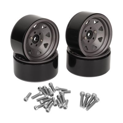 4PCS 1.9in Universal Fit RC Rims, Strong Zinc Alloy Steel Support, 8 Spokes Wheel Rim Set, Enhanced Stability, Easy Install, for Axial SCX10 SCX10 II SCX10 III, Redcat GEN8 (You Color)