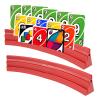 2 Pack Card Holders for Playing Cards, Three-Layer Curved Playing Card Holder Racks Tray Set, Large Capacity Plastic Playing Card Holders, Keep Focusing Playing Card Rack for Kids Adults Seniors view 1