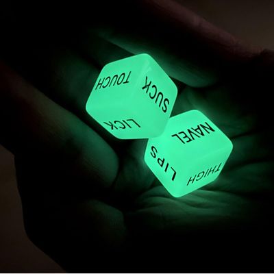 2 Pcs Romantic Naughty Dice Set for Adults Games Elevate Your Anniversary Or Valentine's Day with Our Funny Couples Dice,Glow-in-The-Dark Date Night Dice Couples Gift,Valentines Day Gifts for Him Her