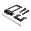 BAT Servo Mount with Hydraulic Steering Kit for 1/10 RC Crawler Car VP F9 Portal Axle LCG Chassis DIY Upgrade Parts(Black) view 3