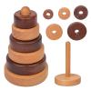 Adena Montessori Ring Wooden Stacking Toy,Montessori Geometric Stacker Wooden Educational Toy,Baby and Toddler Ages 12+ Months Shape Sorter and Stacking Toy, Stacking Tower Toy for Babies(Circle) view 1