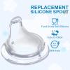 8Pack Replacement Silicone Spout Compatible with NUK, Soft Spout Replacement for NUK Active and Learner Cups, Easy Transition from Bottle to Cup, No Spill for Sippy Cup Nipples view 2