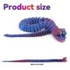 3D Printed Snake 3D Printed Animals 3D Printed Articulated Snake A Snake with Teeth, Perfect Desk Pet for Animal Collectors,3D Printed Snake Toys (Green) view 3