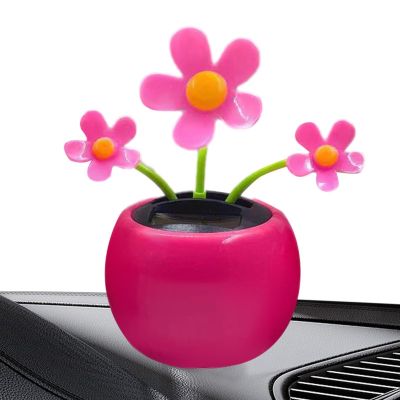 Solar Powered Dancing Flowers | Car Dashboard Decorations | Bobblehead Flower for Car Solar Powered Toys Car Ornament Automatic Swing Dancing Flower for Office Home Decoration