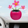 Solar Powered Dancing Flowers | Car Dashboard Decorations | Bobblehead Flower for Car Solar Powered Toys Car Ornament Automatic Swing Dancing Flower for Office Home Decoration view 3