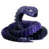 Binvin 3D Printed Animals-Snake Viper,3D Printed Snake Toys Articulated Snake 3D Printed Animals Animal Model Ornaments Creative Funny Toy Festival Gift for Frends (Black Purple, 20.2Inch) view 1