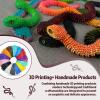 Binvin 3D Printed Animals-Snake Viper,3D Printed Snake Toys Articulated Snake 3D Printed Animals Animal Model Ornaments Creative Funny Toy Festival Gift for Frends (Black Purple, 20.2Inch) view 4