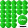 HSLCGF 24 Pcs Dodgeballs 5 Inch Playground Ball Green Kickball Inflatable Rubber Handball Bouncy Dodge Ball with 1 Hand Pump for Outdoors Ball Games Gym Camps Picnic (Green) view 1