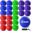 HSLCGF 24 Pcs Dodgeballs 5 Inch Playground Ball Kickball Inflatable Rubber Handball Bouncy Dodge Ball with 1 Hand Pump for Outdoors Ball Games Gym Camps Picnic (Multicolor) view 1