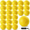 HSLCGF 24 Pcs Dodgeballs 5 Inch Playground Ball Yellow Kickball Inflatable Rubber Handball Bouncy Dodge Ball with 1 Hand Pump for Outdoors Ball Games Gym Camps Picnic (Yellow) view 1