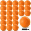 HSLCGF 24 Pcs Dodgeballs 5 Inch Playground Ball Orange Kickball Inflatable Rubber Handball Bouncy Dodge Ball with 1 Hand Pump for Outdoors Ball Games Gym Camps Picnic (Orange) view 1