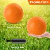 HSLCGF 24 Pcs Dodgeballs 5 Inch Playground Ball Orange Kickball Inflatable Rubber Handball Bouncy Dodge Ball with 1 Hand Pump for Outdoors Ball Games Gym Camps Picnic (Orange) view 2