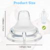 4 Pack Replacement Silicone Spout Compatible with NUK Active and Learner Cups, Clear Silicone Dishwasher Safe No Spill BPA Free Nipple Replacement Spouts view 2