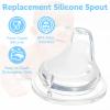 4 Pack Replacement Silicone Spout Compatible with NUK Active and Learner Cups, Clear Silicone Dishwasher Safe No Spill BPA Free Nipple Replacement Spouts view 3