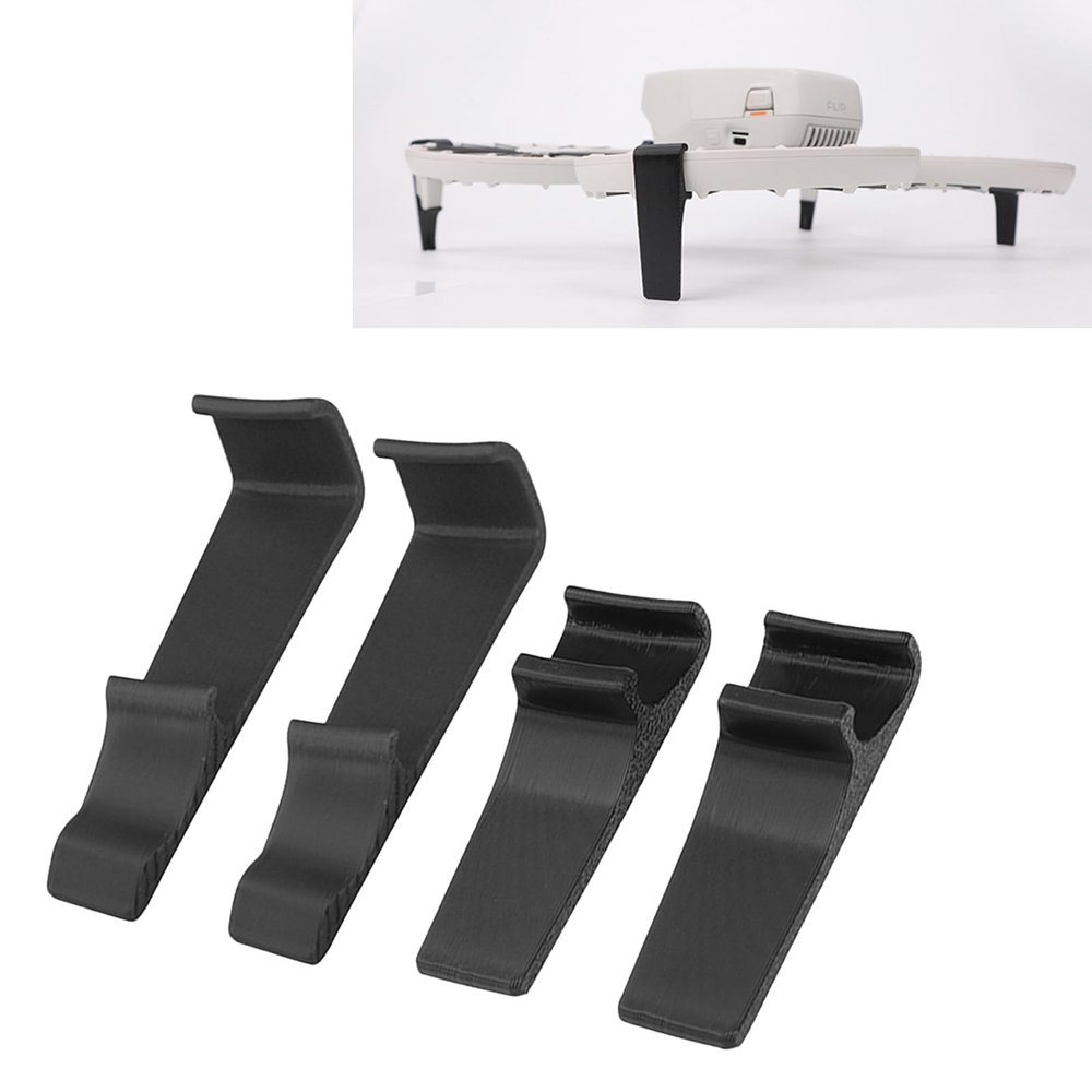 4pc Extension Landing Gear for DJI Flip, 2.6CM Height Increasing Tripod Legs Anti-Scratch Anti-Friction Bracket Support Leg (Black)