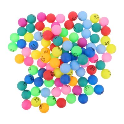 100pcs Colorful Numbered Bingo Balls for Raffle Games, Party Decorations, and Bingo Supplies - Multi-Color 1-100 Number Balls for Bar Parties, Birthdays, and Events Raffles