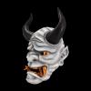 Amonkky Resin Anime Mask Terrifying Halloween Mask Role Playing Mask Halloween Make up Ball Costume Props. (White) view 3