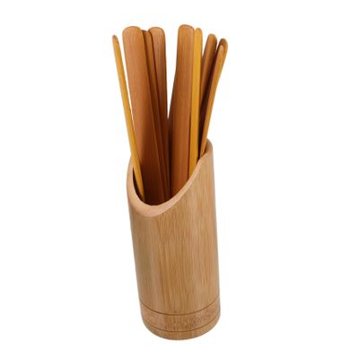 CORHAD 1set Bamboo Fortune Sticks Divination Game Divination Bucket Handmade Chinese Feng Shui Props for Fun Fortune Telling and Home Decoration