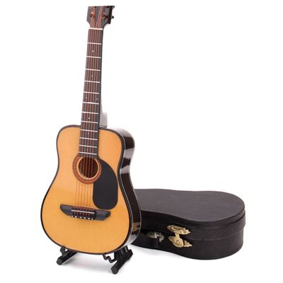 BESTonZON Mini Guitar Model Decoration for Home Office 13cm Lifelike Musical Instrument for Music Lovers Mini Art Guitar for Parties and Birthdays