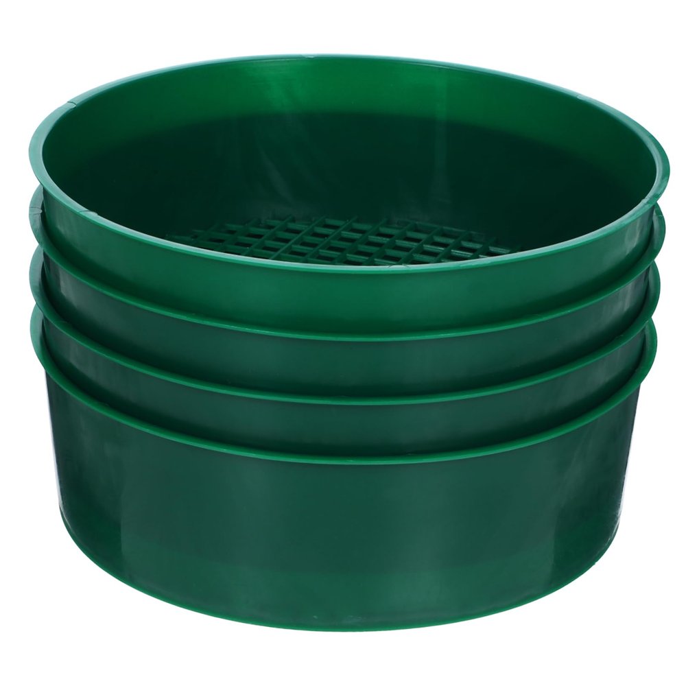 Yardwe Gardening Sieve Manual Soil Sifter 4pcs Multi-use Soil Mesh Sieve for Rocks Sifting