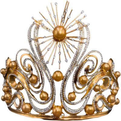 Universe Crown Lumiere De L'Infinity (2024) queen, Jewelmer Crown, Victoria Kjr Theilvig, pageant, Miss Denmark, Good crown, pearls