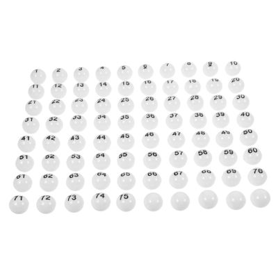 Toyvian 75pcs Plastic Numbered Raffle Balls for Party Games Lightweight Party Lottery Balls for Home Events and Board Games