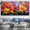 Colourful Paint by Numbers for Adults, Flower Paint by Number Acrylic with 3 Brushes, DIY Painting by Numbers for Kits, DIY Canvas Oil Painting Kit for Home Wall Decor Gift (NO Frame 20x60cm V-423 view 1