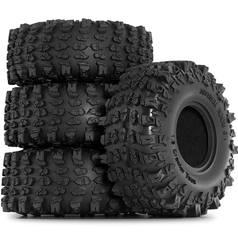118mm 1.9 inch RC Crawler Rubber Tires Cat Claw Tires for Most 1/10 Crawler Cars Such as TRX-4 D90 D110 TF2 Tamiya CC01 AXI03007 Axial SCX10 90047 SCX10 III R225