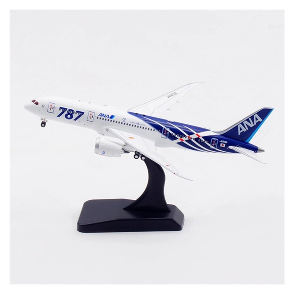LIUSANGLIU Scale Aircraft 1/400 for Japanese ANA B787-8 Aircraft Model JA801A Flight/Landing Attitude Can Be Switched Suitable for Display