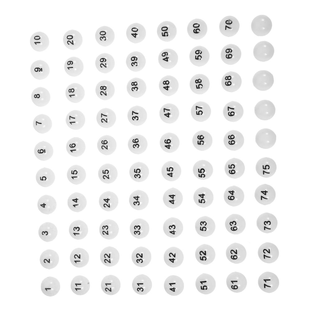 HONMEET 75pcs Plastic Lottery Balls Raffle Game Balls for Parties Raffle Drawing Easy to Find and Use