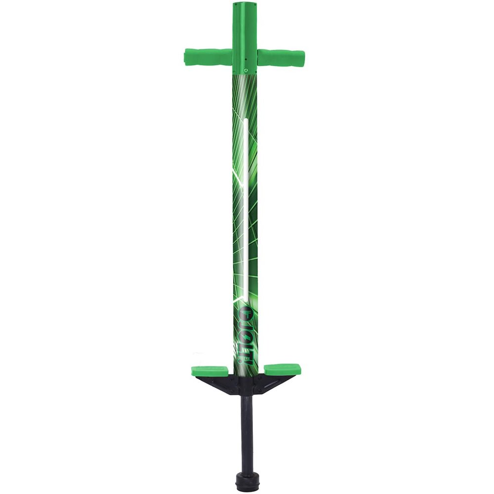 Flybar Glow Jolt Pogo Stick Kids Ages 6 and Up, 40 to 80 Pounds, Perfect for Beginners, Easy Grip Foam Handles, Anti-Slip Foot Pegs, Outdoor Toys for Boys, Jumper Toys for Girls