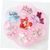 UPKOCH 7-piece Kids Clip-on Earrings Set for Girls Cartoon Style Glow Party Accessory Box view 3