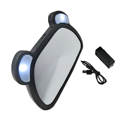 Beatifufu Safe Observation Rearview Mirror Car Viewing Mirror Easy Install Led Backseat
