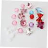 WESIEVYA Little Girls Earring Storage Box 7 Pairs Clip-on Earrings Fashionable for Dress-up Parties Outfits view 2