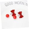 WESIEVYA Little Girls Earring Storage Box 7 Pairs Clip-on Earrings Fashionable for Dress-up Parties Outfits view 3