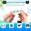 2 Pcs Keyboard Fidget Toy for Adult, Cat Shape Clicker Keyboard Fidget Keychain with LED Lights, White 4-in-1 Loud Stress Relief Fidget Keyboard for Anxiety Decompression (White) view 3