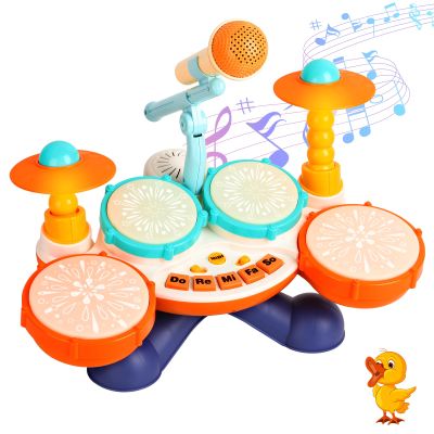 Baby Drum Set, Kid Drum Set for Toddlers 1-3, Baby Toys for 1 Year Old Boy Girl Gifts with Microphone Toddler Drums 12 18 Months 1 2 3 Christmas Birthday Gifts