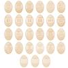 27pcs Easter Egg Fillers, Wooden Easter Reward Tokens Coins Include 24 Different Designs and 3 Blank DIY Tokens Basket Stuffers Activities Gifts for Kids (Egg Shape) view 1