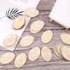 27pcs Easter Egg Fillers, Wooden Easter Reward Tokens Coins Include 24 Different Designs and 3 Blank DIY Tokens Basket Stuffers Activities Gifts for Kids (Egg Shape) view 3