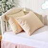 100% Cotton Toddler Pillow Protectors with Invisible Zipper, 600 Thread Count Sateen Wave Soft Breathable Hypoallergenic Nursery Pillowcases for Kids, 13x18 Inches, Set of 2 view 1