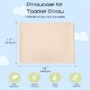100% Cotton Toddler Pillow Protectors with Invisible Zipper, 600 Thread Count Sateen Wave Soft Breathable Hypoallergenic Nursery Pillowcases for Kids, 13x18 Inches, Set of 2 view 4