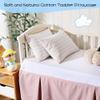 100% Cotton Toddler Pillow Protectors with Invisible Zipper, 600 Thread Count Sateen Wave Soft Breathable Hypoallergenic Nursery Pillowcases for Kids, 13x18 Inches, Set of 2 view 2