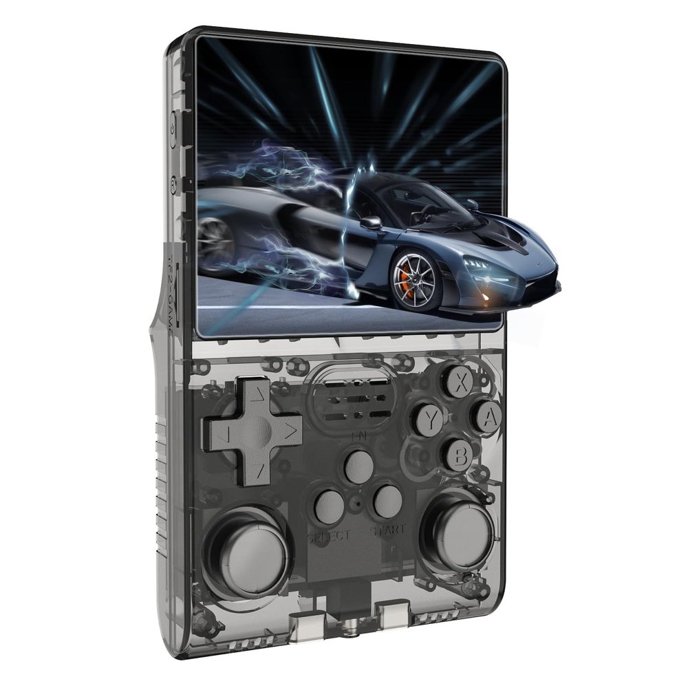 30000 Games in 1 Handheld Game Console, 3.5" HD IPS Screen Mini Retro Gaming Console, 3800mAh, Built-in 256G TF Card Portable Retro Handheld Game Consoles Open Source Console-Black